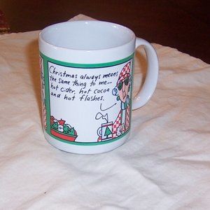 Vintage Hallmark MAXINE CHRISTMAS MUG, HOT FLASHES Cider, Cocoa, SHOEBOX Ceramic